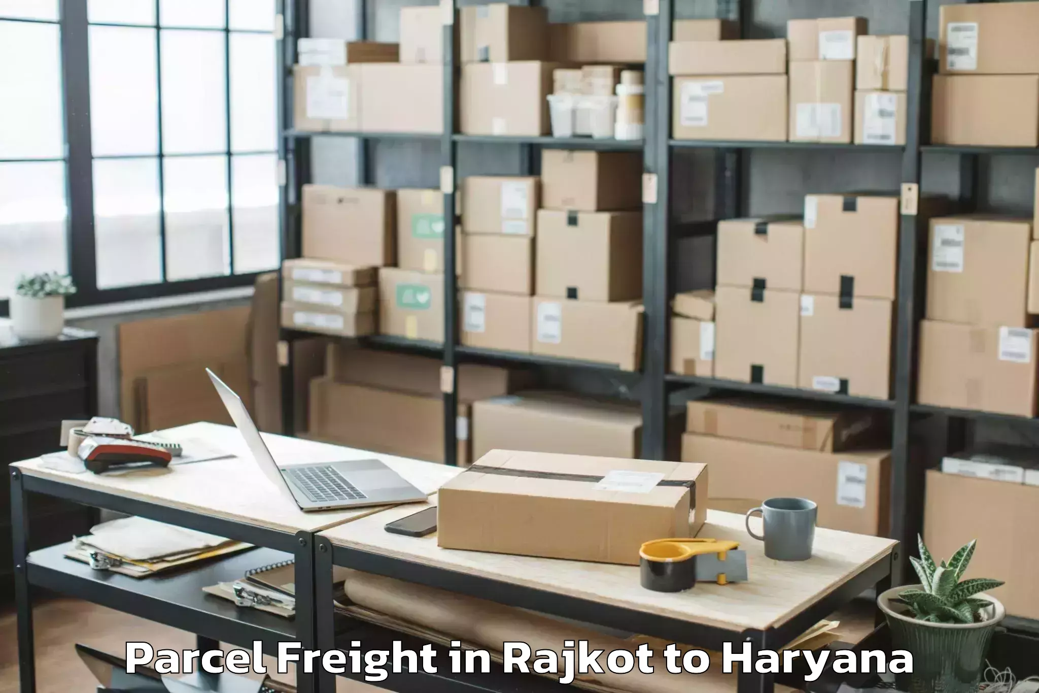 Reliable Rajkot to Ambience Mall Gurgaon Parcel Freight